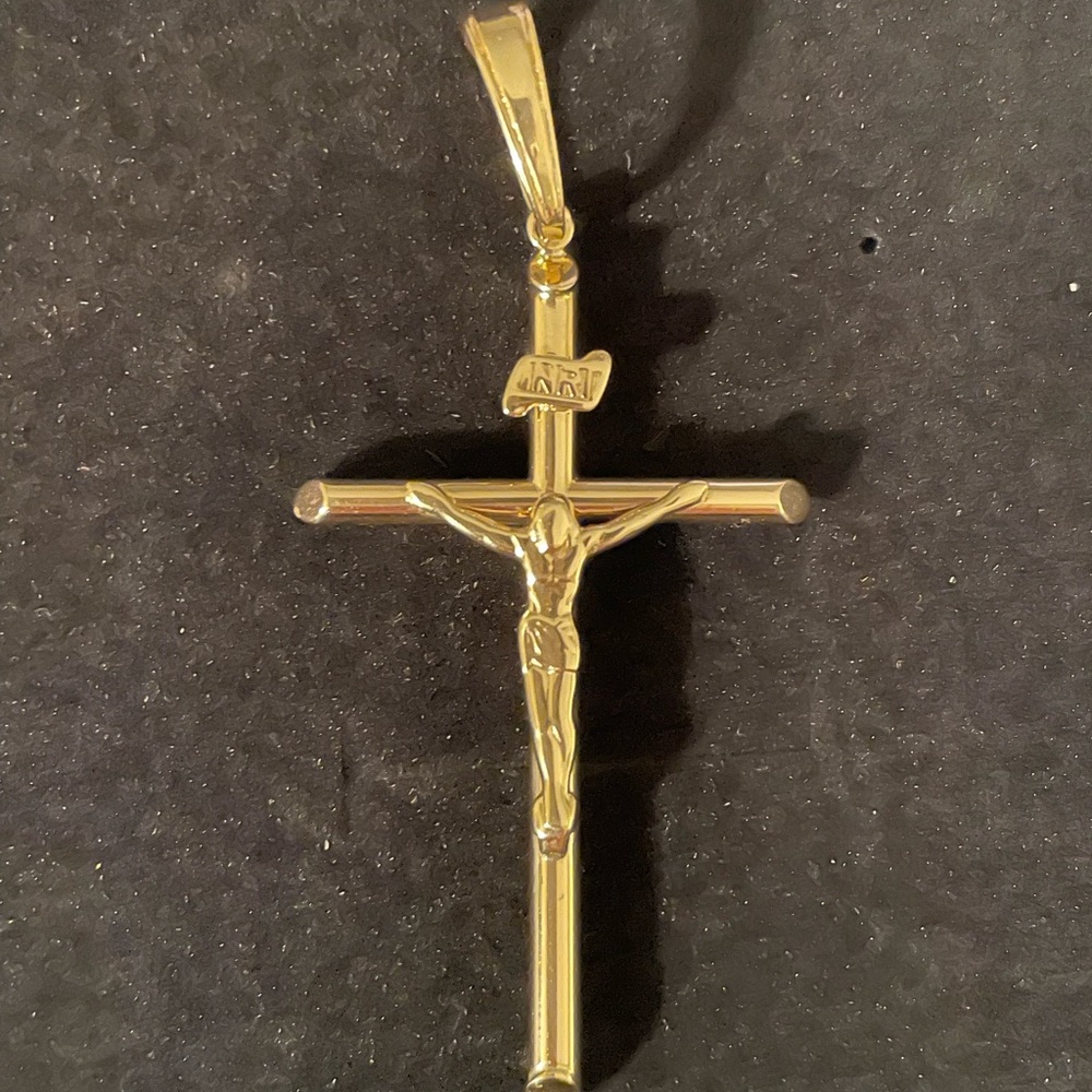 Jesus Christ Cross Pendant 14K